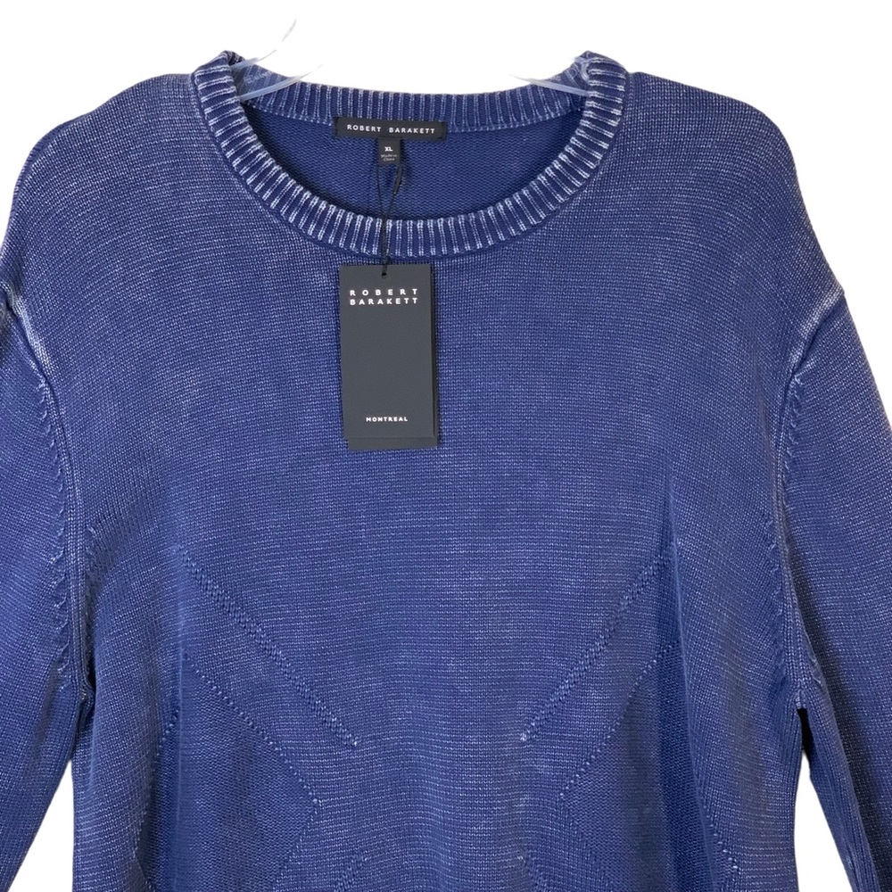 Robert Barakett Men's Franklin Pullover Sweater Vintage Blue Wash Size XL - Picture 3 of 11